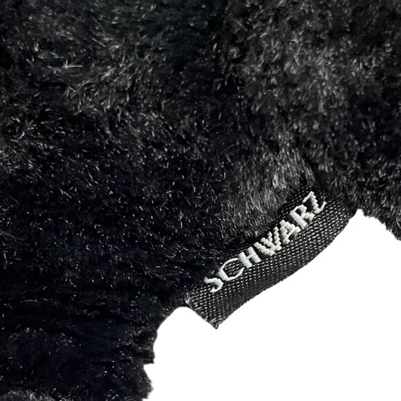 FAO Schwarz Black Panther Cat Floppy Plush 15” Laying Down Golden Eyes Soft - Picture 10 of 13